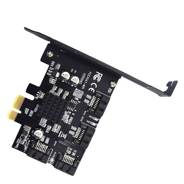 

pcie 2.0 x 1 to sata iii 4 ports adapter card with low profile bracket