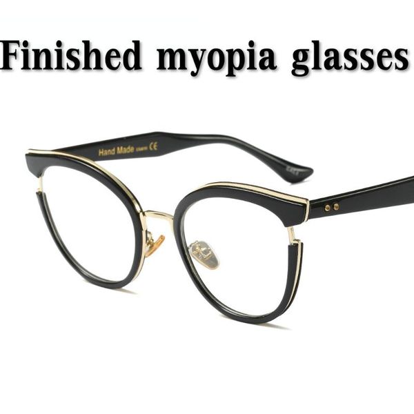 

leopard glasses frame square glasses frame clear lens lady myopia cat eyeglasses frames women prescription 0 - to 4.0 nx, Black