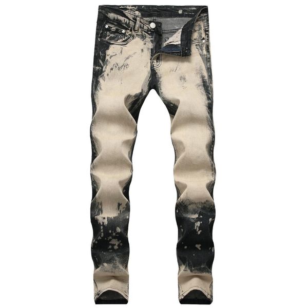 

man classic retro jeans men european and american street embroidered wings hole jeans pants fashion casual boyfriend, Blue