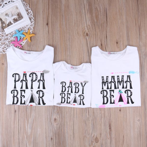 

family matching outfits mom dad baby t-shirt and bodysuit, Blue