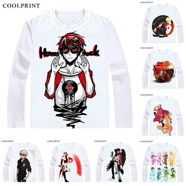 

dave strider homestuck t shirt webcomic series game hussie anime custom t-shirt casual vintage print long sleeve tshirts, White;black
