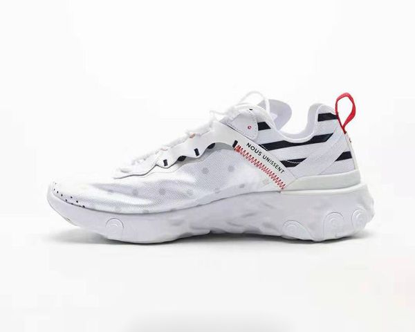 

with box)react element 55 premium sneaker men women french theme breathable running shoes