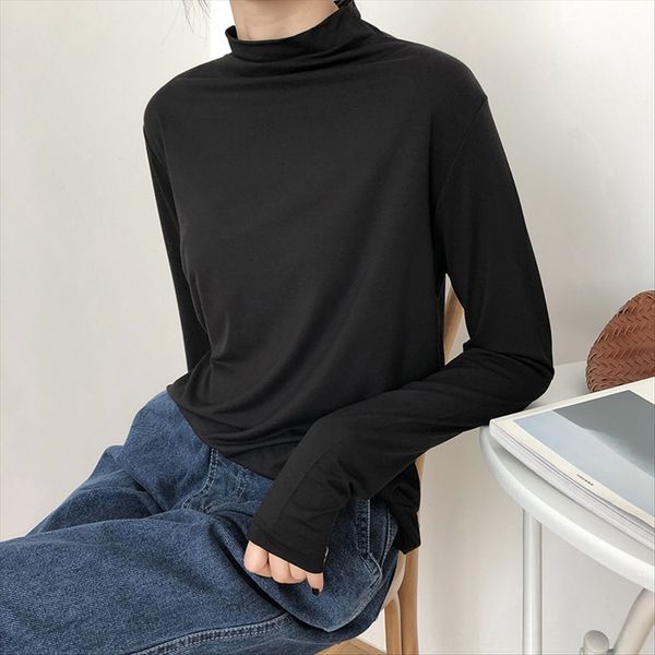 

самодельный воротник пива маски для лица маски для лица рубашки с длинным рукавом рубашка базы пола высокого воротника женщины 2020 летним т, White