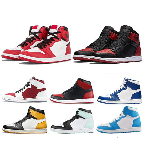 

new men basketball shoes 1 1s high og black toe unc mocha shattered backboard fearless court purple mens athletic sports sneakers