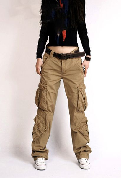 baggy khaki cargo pants