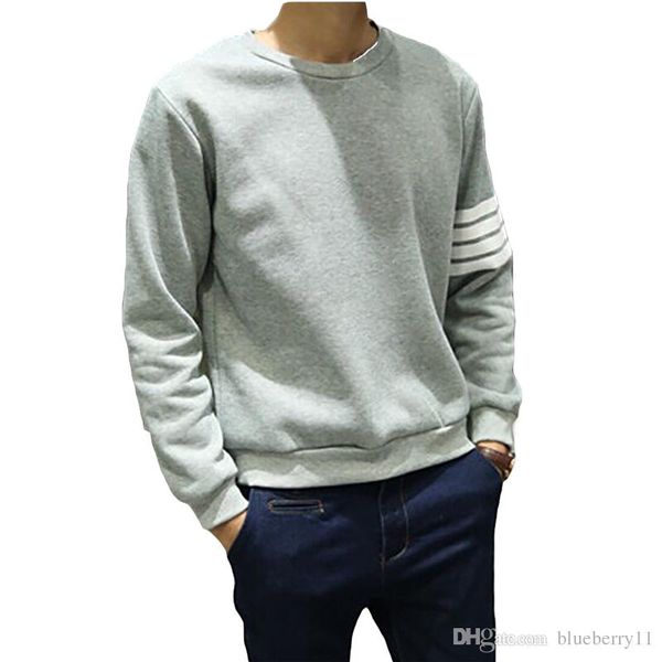 

pullover long hoodies hip casual blue autumn o sleeve men gray sweatshirts uniform winter neck japanese style hop striped black -2xl fmhxt