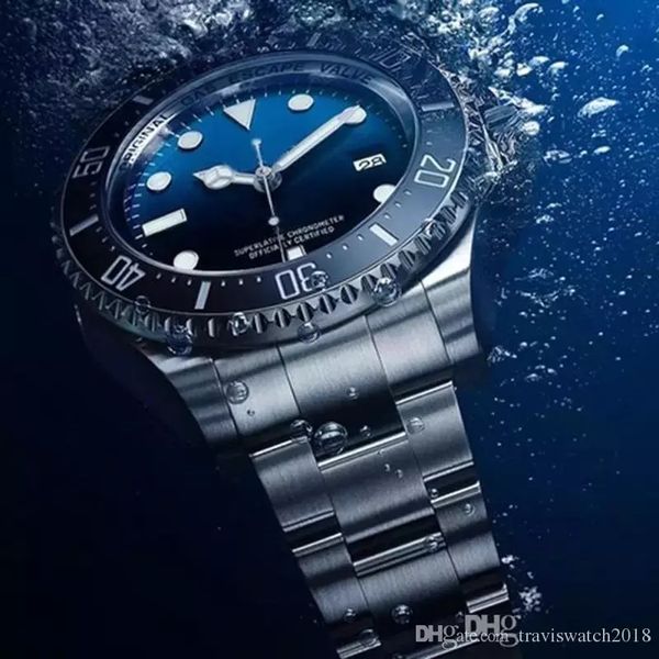 

Hot sale Mens Watch Deep Ceramic Bezel SEA-Dweller Sapphire Cystal Stanless Steel With Glide Lock Clasp Automatic Mechanical mens Watches