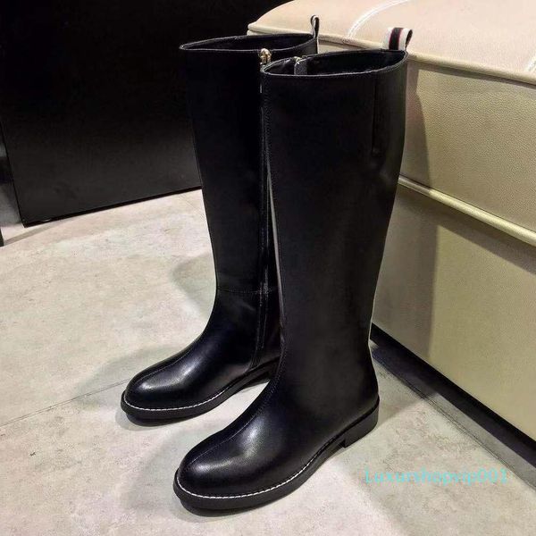 

2019 designer women boots fashion casual shoes leather spring autumn black letter 9948ce