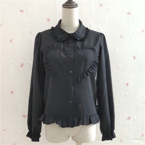 

gothic lolita blouse victorian women shirt retro medieval lace lolita blouse sk for party long sleeve, White