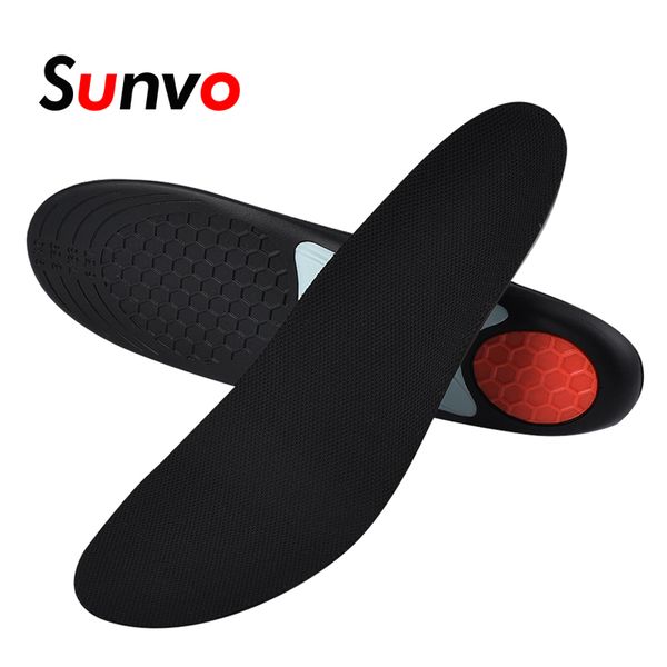 

sunvo size uniex arch support sport mesh insoles running nylon gel insole foot care u-shaped heel shoe cushion pads inserts, Black