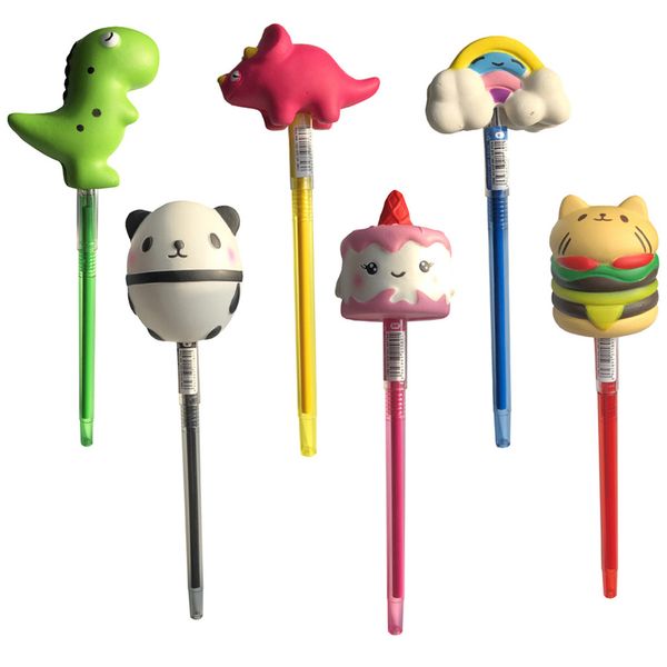 

1pc squeeze slow rising cream scented decompression toys roller ball pen neutral pen cute pens for school office writing gifts