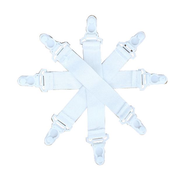 

4 pcs house bed sheet fasteners elastic grippers clip holder