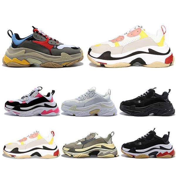 

quality triple s designer shoes casual for men women sneakers pairs 17fw black white red pink mens trainers fashion platform dad increasing
