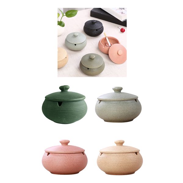 

4xceramic пепельница с крышками ветрозащитная пепельница для внутреннего/ наружного использования