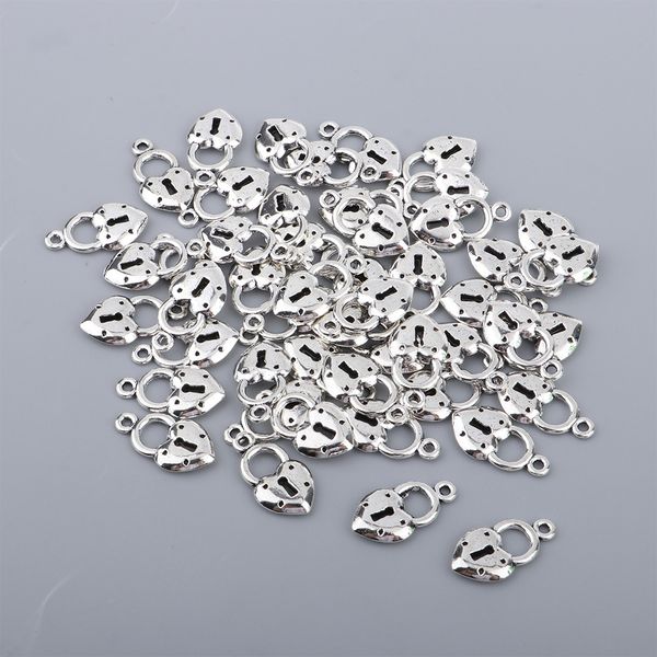 

diy jewelry love accessory vintage design lock pendant antique color silver