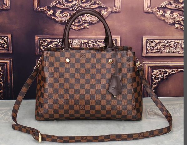 

Women Handbags Ladies Plaid Shoulder Messenger Clutches Bags Set free shipping 06
