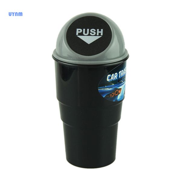 

uynm black plastic cover car ashtray trash bin garbage container
