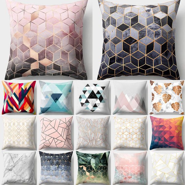 

decorative cushions cover pillow case geometric printed polyester throw pillow decor for home decoration sofa pillowcase