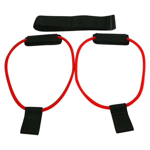 

resistance bands bouncing jump trainer basketball elastic training device squat power band rope home gym sports fitness-red