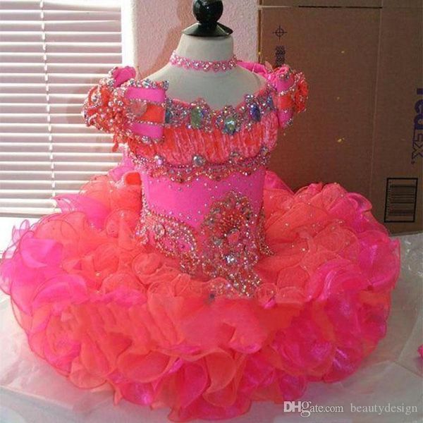 

принцесса кекс девушка театрализованное платья cap рукавом кристаллы органзы мини короткое бальное платье пачка платья девушки цветка малень, White;red