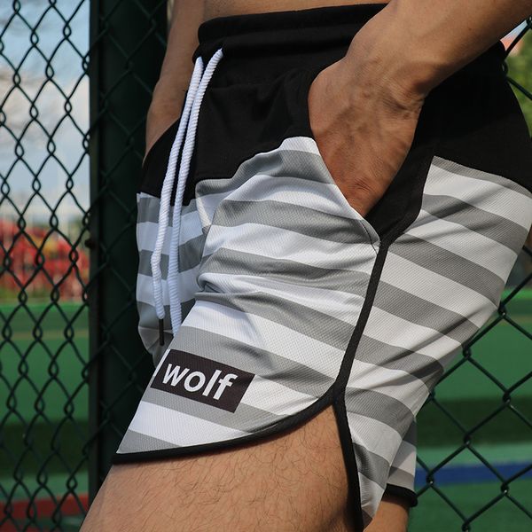 

new summer mens sport shorts gym fitness running shorts quick dry fit run jogging short pants beach swimming swimwear men, Black;blue