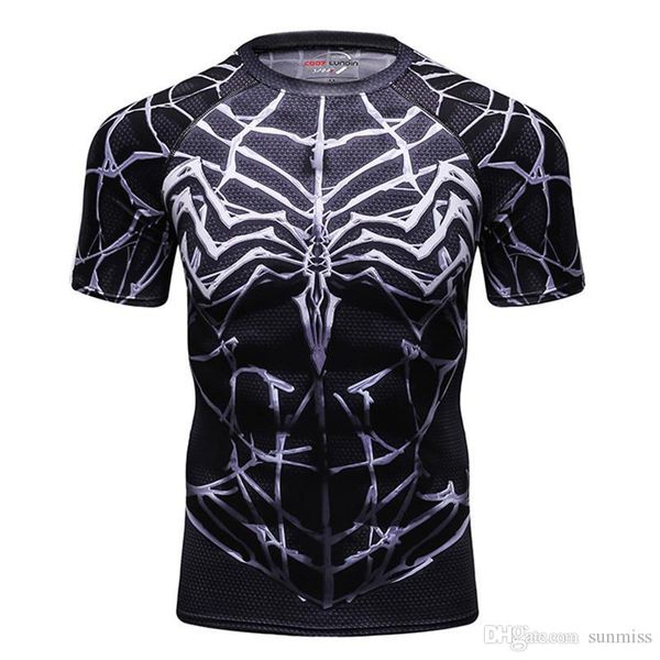 

мужчины сжатия футболки mma rashguard keep fit фитнес короткие рукава базовый слой натянутой кожи тяжестей упругие мужские футболки desinger, White;black