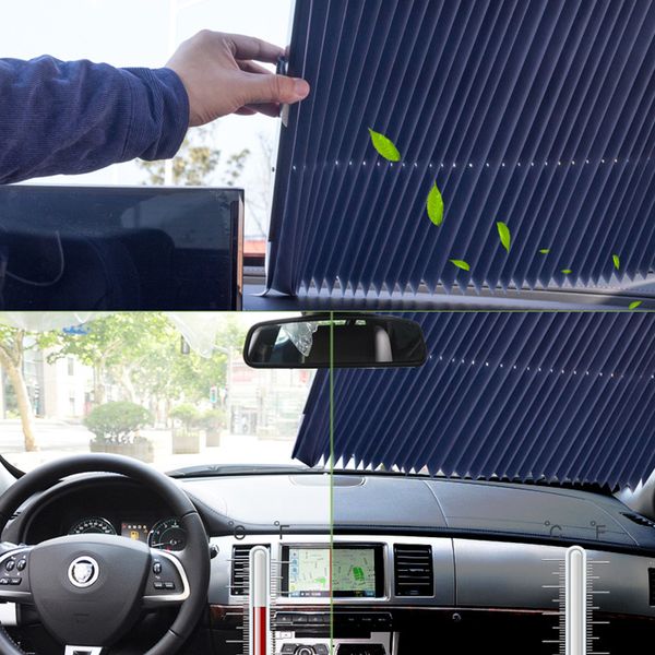 

460mm/650mm/700mm/800mm upgarde retractable suv truck car front windshield sunshade rear window sunvisor uv protection curtain