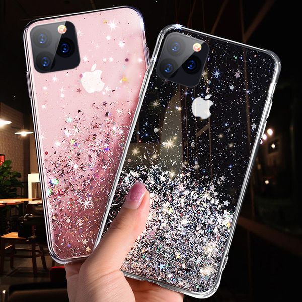 

Luxury Liquid Блеск телефон чехол для iphone 11 случая Soft Silicon Tpu Защитные Shell Чехлы для Iphone х