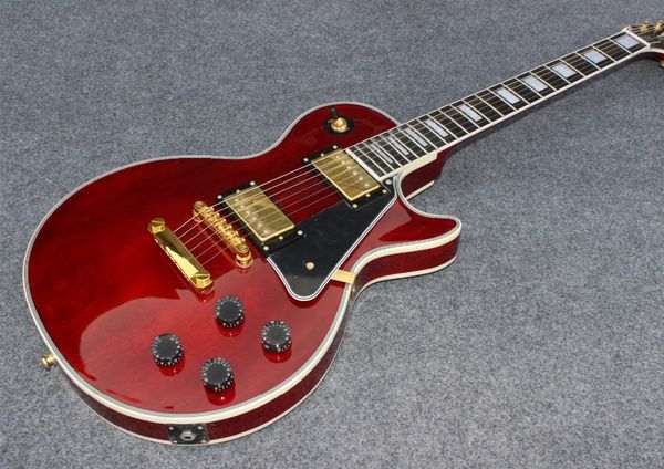 

wholesale vicers - guitar red guitar pickguard gold color tuning keys board electric guitar , sell 20190120