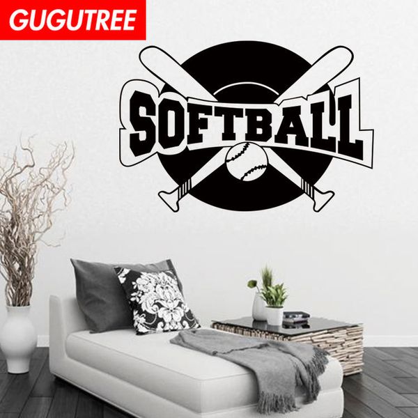 Decorate Home Softball Cartoon Art Wall Sticker Decoration Decals