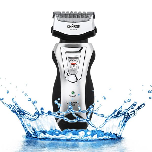 

men's rechargeable electric shaver double mesh blades razor groomer us plug with precision stainless steel shaving mesh blades