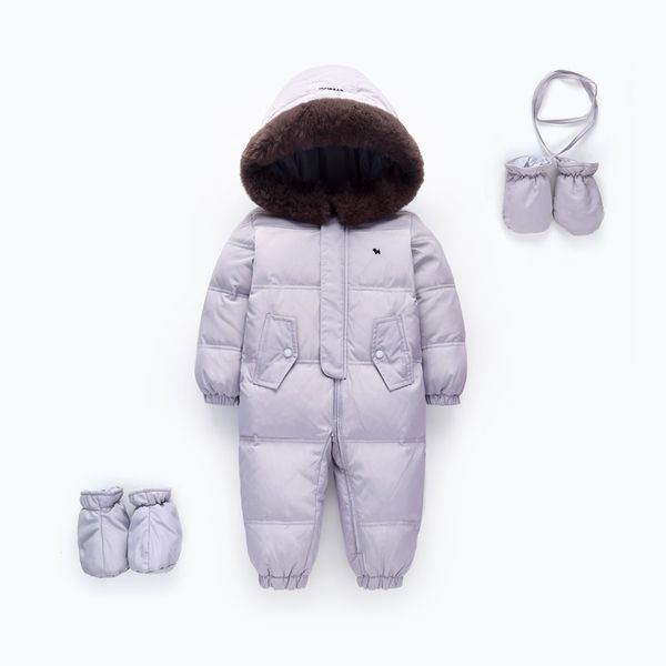 

orangemom official store baby winter romper duck down infant snowsuit kid jumpsuit children outerwear warm overalls for girls, Blue