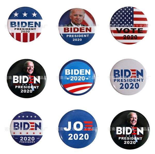 

biden 2020 brooch pins president campaign broochs donald biden dome lapel pin button biden badges keep america great 4 designs dw4815 #862, Silver