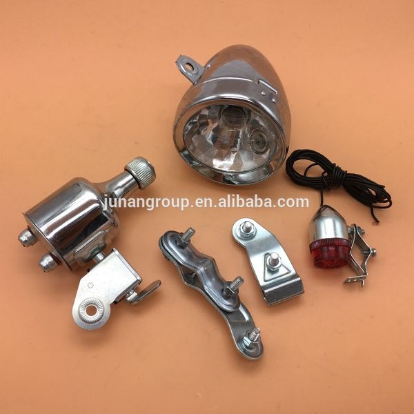

bicycle cruiser bike friction generator dynamo headlight tail light 12v 6w