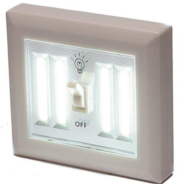 

supli 4cob led wireless night light switch wall lamp battery operated kitchen cabinet garage closet camp emergency lamp with magnetic