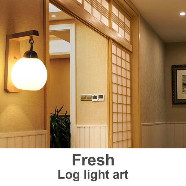 

bedside lamp wall lamp indoor lights home warm concise modern retro glass wood e27 led light living room