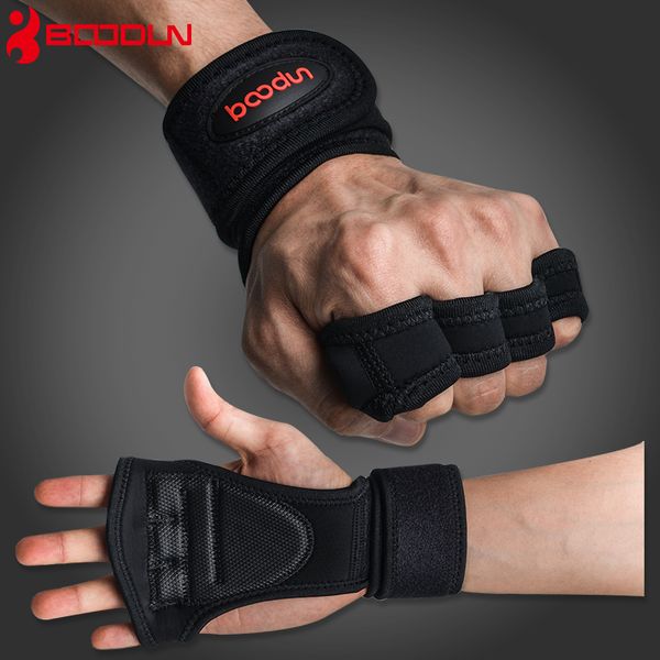 

boodun weight lifting training gloves women men fitness sports body building gymnastics grips gym hand palm protector gloves