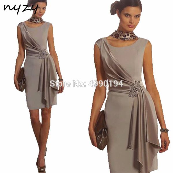 

nyzy c41 vestido robe cocktail dresses short mini asymmetrical skirt satin dress for wedding party graduation 2019, White;black