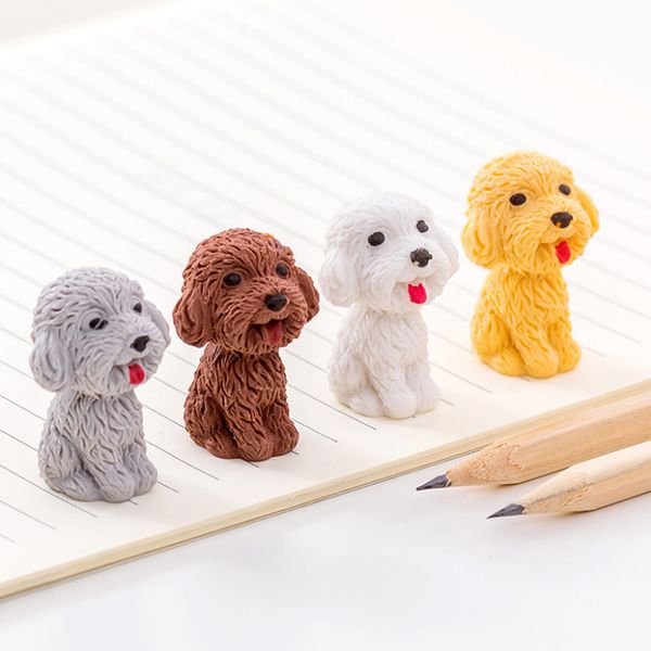 

Cartoon Cute Dog Rubber Eraser Art School Supplies Office Stationery Novelty Pencil Correction Supplies WJ54