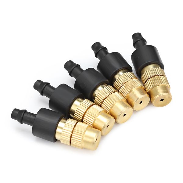 

5pcs- pack garden watering atomized nozzle copper suit farm micro-sprinklers spray cooling sprinkler connect to 4/7 mm hose