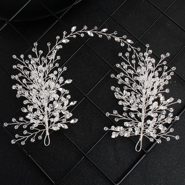 

luxury silver alloy rhinestone bridal headband headdress hairband bride wedding hair accessories for ladies