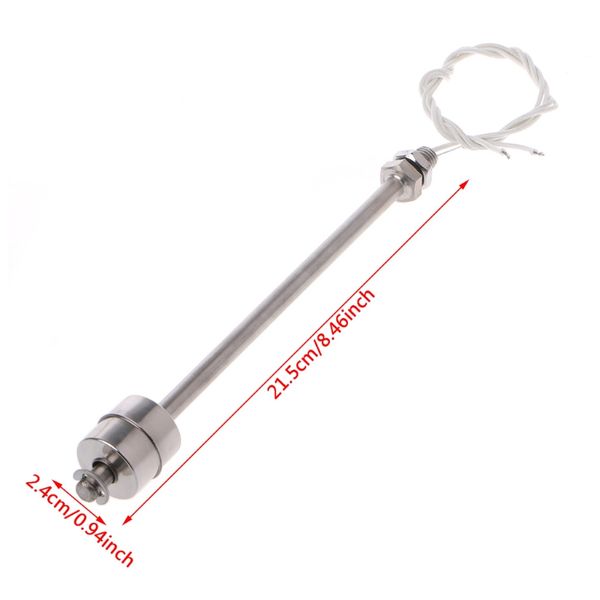 

stainless steel float switch tank liquid water level sensor 110v 220v 220mm 10w