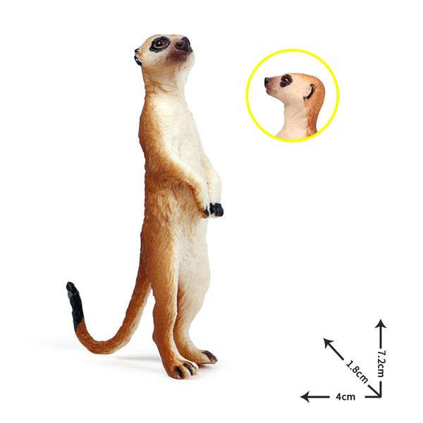 

simulation standing meerkat wild animal action figure deskornament kids toy
