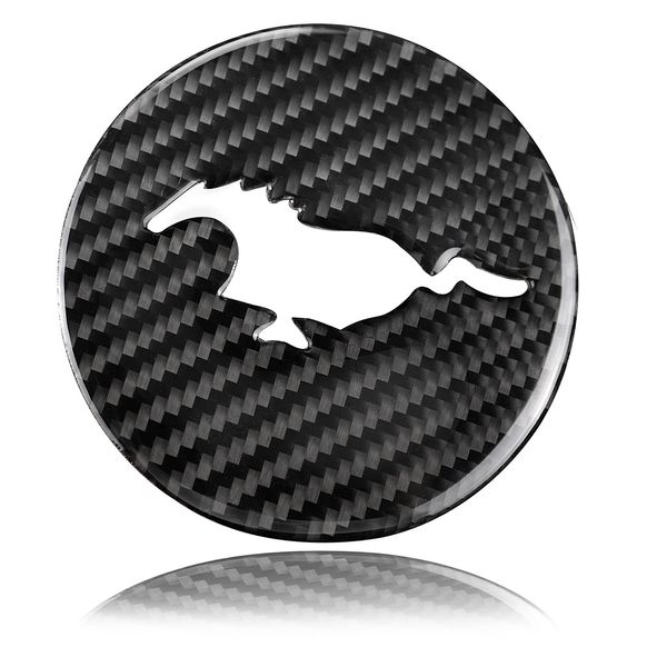 

gtparts mustang real carbon fiber steering wheel emblem for ford mustang car stickers car-styling 2015-2018 mustang stickers accessories