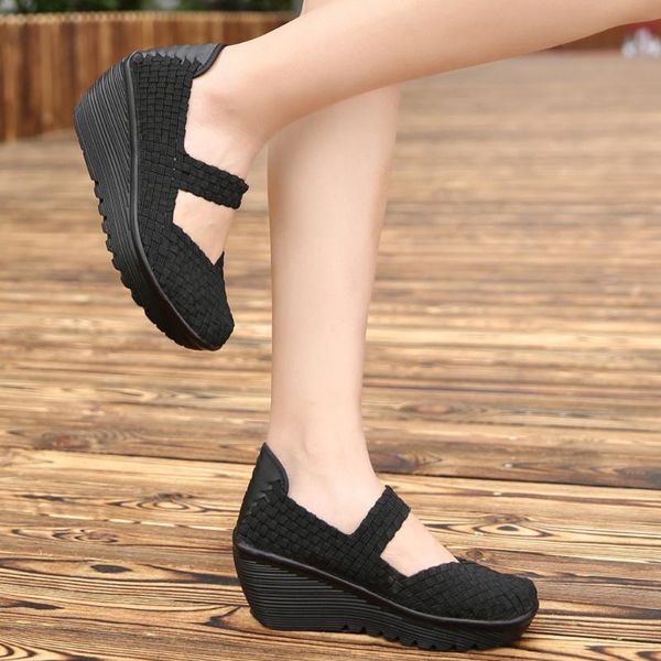 

eillysevens women's walking shoes casual female girls soft flats patch belt special sneaker pure color weave rocking shoes#g20, Black