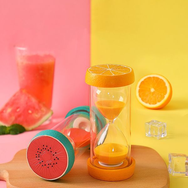 

summer color fruit hourglass timer home office desk ornaments anti-fall hourglass birthday present