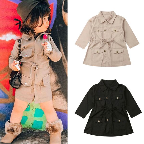 

toddler kid girl windbreaker long sleeve drawstring pocket jacket fashion solid girl clothes top, Blue;gray