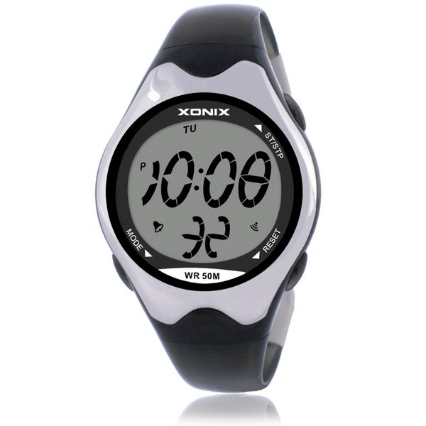 

women sports watches digital bracelet watches multifunction waterproof 50m girls swim outdoor watch, Slivery;brown