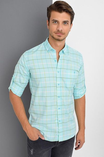 

g668 dewberry shirt -turquoise, White;black