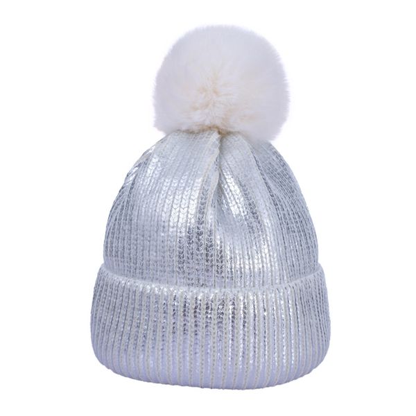 

fashion-2019 new women's winter hat cotton knit fashion winter warm adjustable hood soft pompom hat outdoor sports, Blue;gray